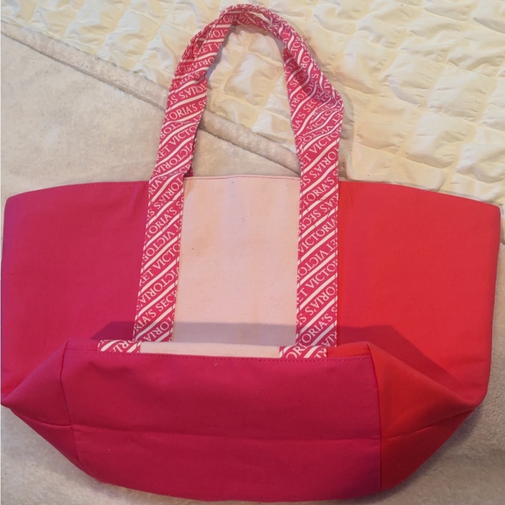Victoria's Secret Red and Pink Tote Bag